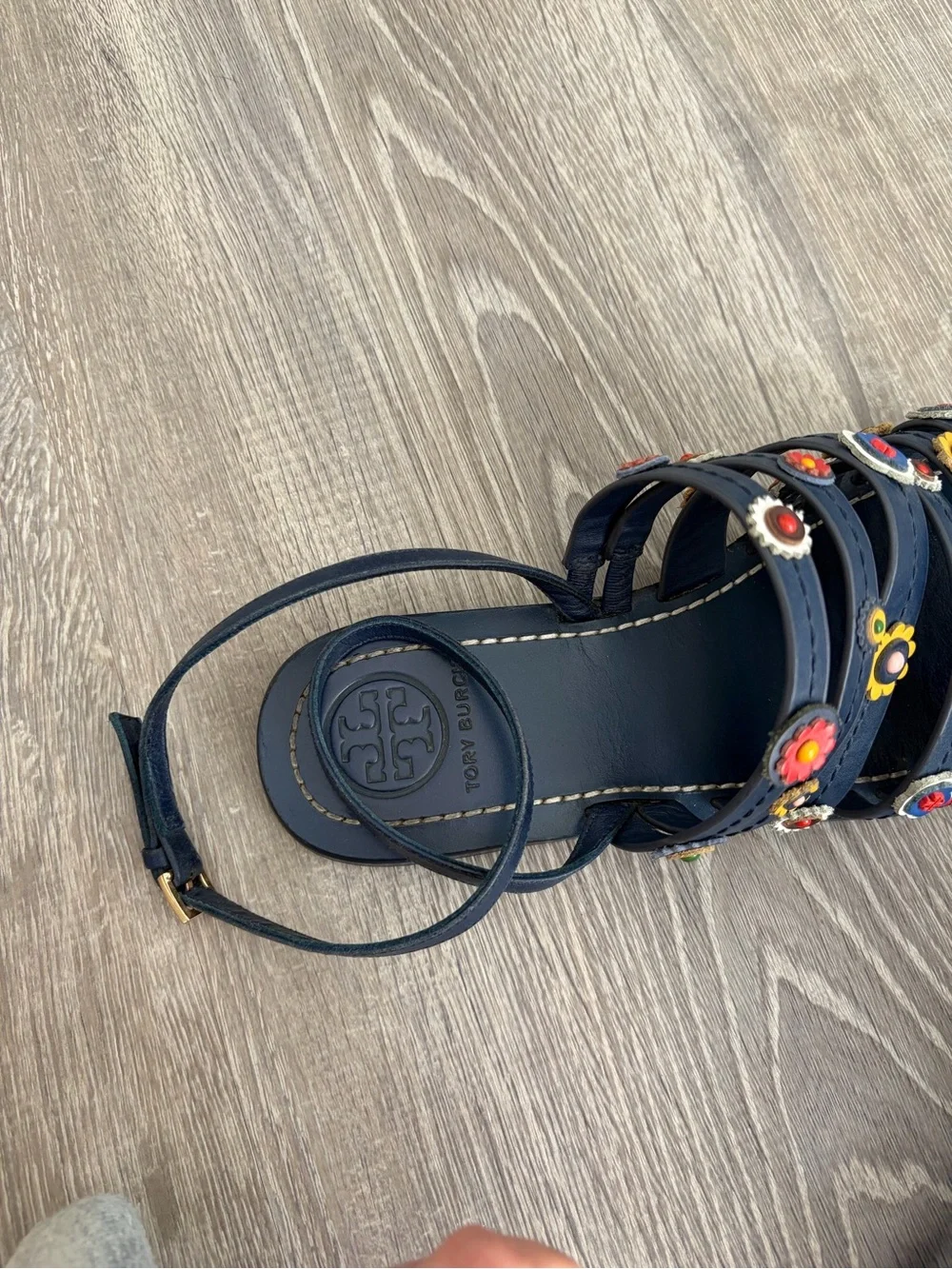 Tory Burch navy ankle